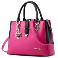 Bolso de cuero PU para mujer bolsa de hombro grandepara la Oficina Negro