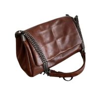 Bolsos de mensajero de hombro Retro para mujer bolsos Vintage Negro