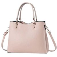 Bolso mediano semicurveada doble asa cuero pu Negro