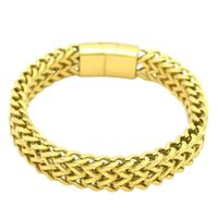 Pulsera De Cadena Hombre Acero Y Aleación Negro Brillante
