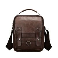 Bolso de lujo de cuero PU para hombre ejecutivo casual Negro