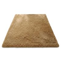 Alfombra De Felpa Piso Decorativo 150cm x 80cm Marrón Oscuro