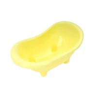 Arenero Tipo Tina Para Baño De Plástico Para Hámster Color Amarillo