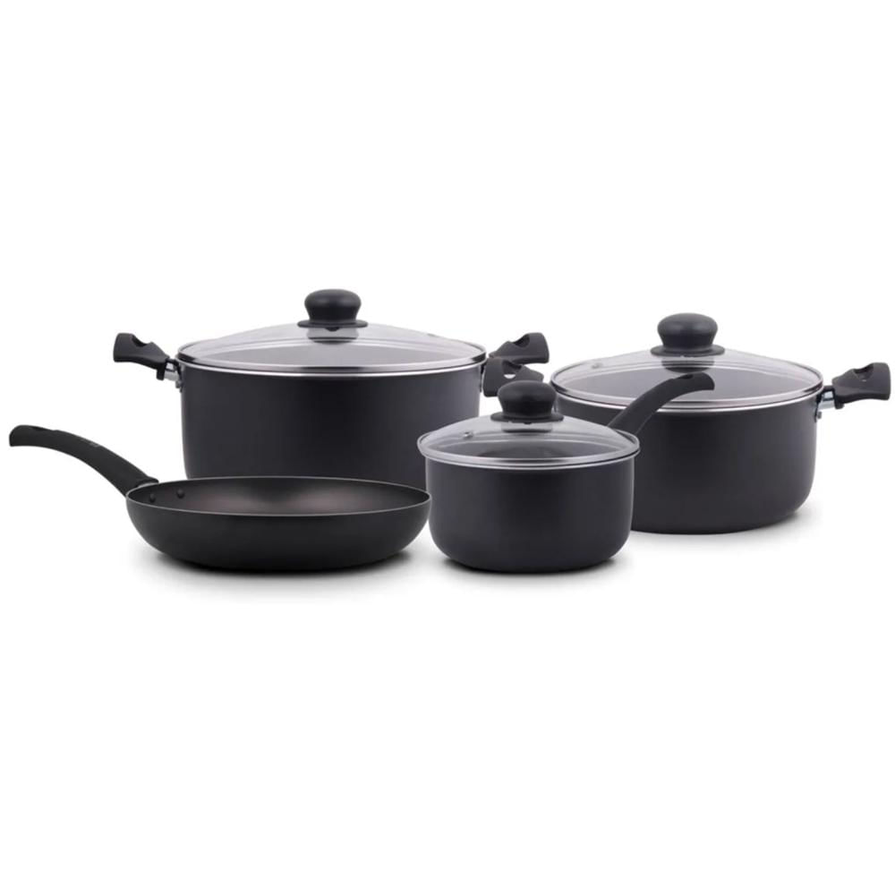 Set de Ollas Nova Acero Inoxidable 7 Piezas con Tapa de Vidrio