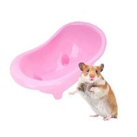Arenero Tipo Tina Para Baño De Plástico Para Hámster Color Rosado