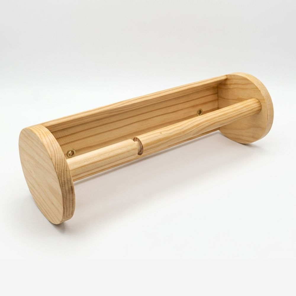 Soporte de Papel Toalla Horizontal para Pared En Madera Natural
