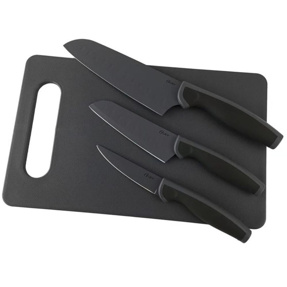 Juego de Cuchillos Oster 3 Piezas con Tabla de Picar 9228704