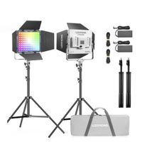KIT DE 2 LUCES LED RGB Litemons Godox LP400R - PARANTES - MALETIN
