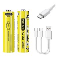 Pila Aa Recargable Usb 1.5v Liitokala Larga Duración