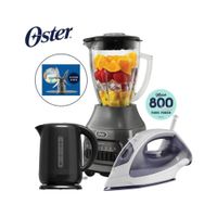Combo Oster Licuadora 1.5 Litros - Hervidor 1.7 LT - Plancha a Vapor