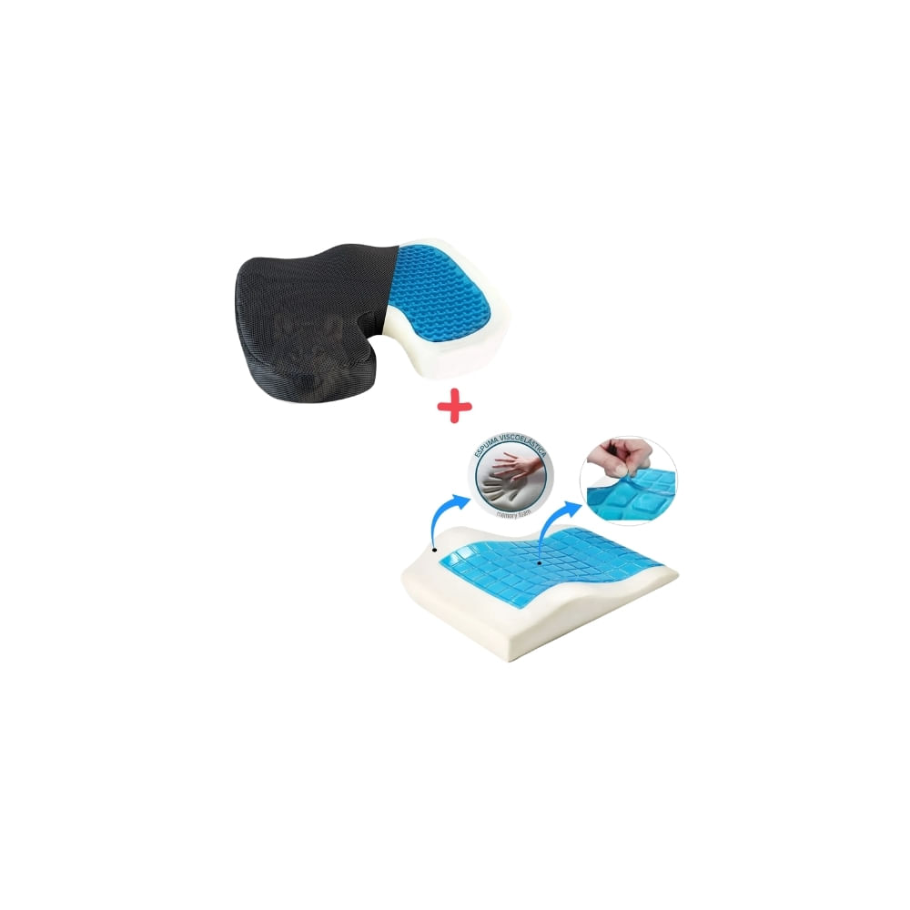 PACK Almohada Viscoelastica Y  Lumbar Ortopedico Viscoelasti