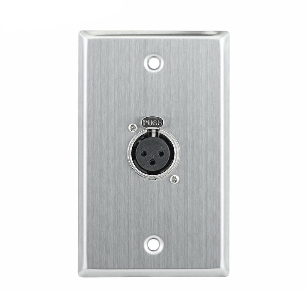 Placa de Pared con Conector XLR Hembra de 3 Pines NETCOM Faceplate para Audio