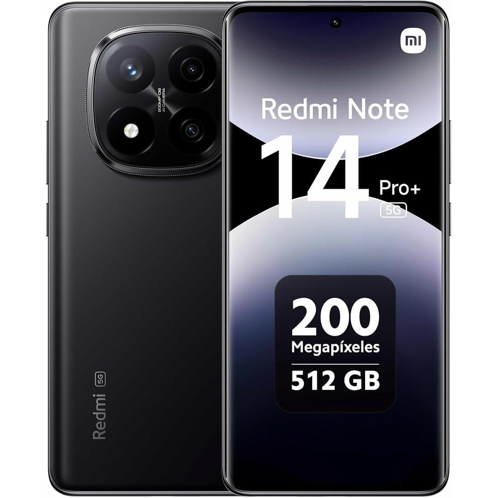 CELULAR XIAOMI REDMI NOTE 14 PRO+ 5G 512GB 12GB | NEGRO MEDIANOCHE