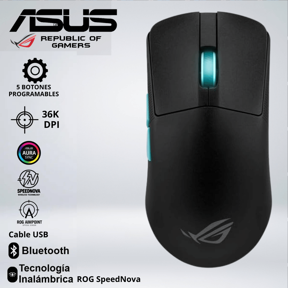 MOUSE ASUS ROG  HARPE ACE AIM LAB EDITION 36K DPI BLUETOOTH WIRELESS