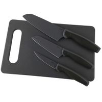 Set Oster Cocina 3 Piezas Cuchillos con Tabla de Picar