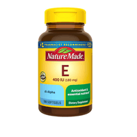 Vitamina E Nature Made 180mg 400 UI 180 Cápsulas Blandas