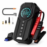 Arrancador De Auto 1000A Con Inflador Digital 150PSI Power Bank 8000mAh Y Linterna LED