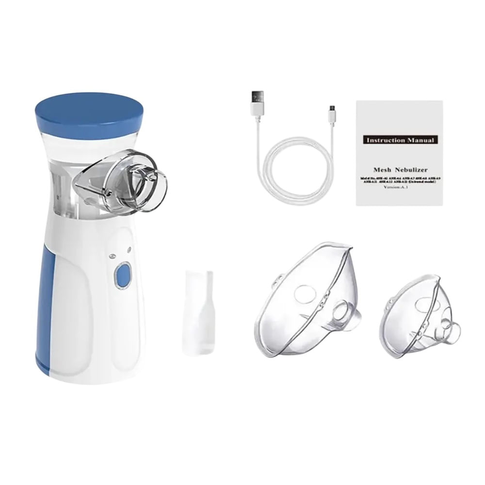 Nebulizador Portátil Niños Adultos Mesh Inhalador A Pilas x 2 Und