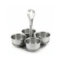 Alcuza Organizador de Acero Inoxidable - Set x 4 Potes Móvil