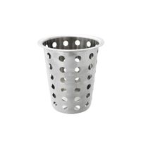 Portacubiertos de Acero Inoxidable Perforado - Escurridor Cilíndrico para Mesa