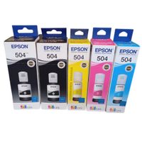 PACK X5 TINTA EPSON 504 2 NEGROS CMY