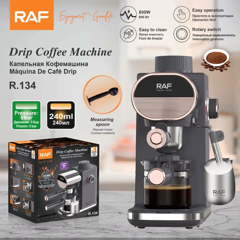 CAFETERA ESPRESSO Y CAPUCCINO CON ESPUMADOR DE LECHE - 800W