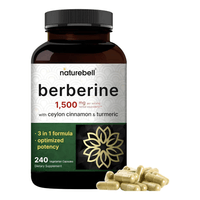 Berberina NatureBell con Canela de Ceilán y Cúrcuma 240 Cápsulas Fórmula Avanzada de Alta Potencia