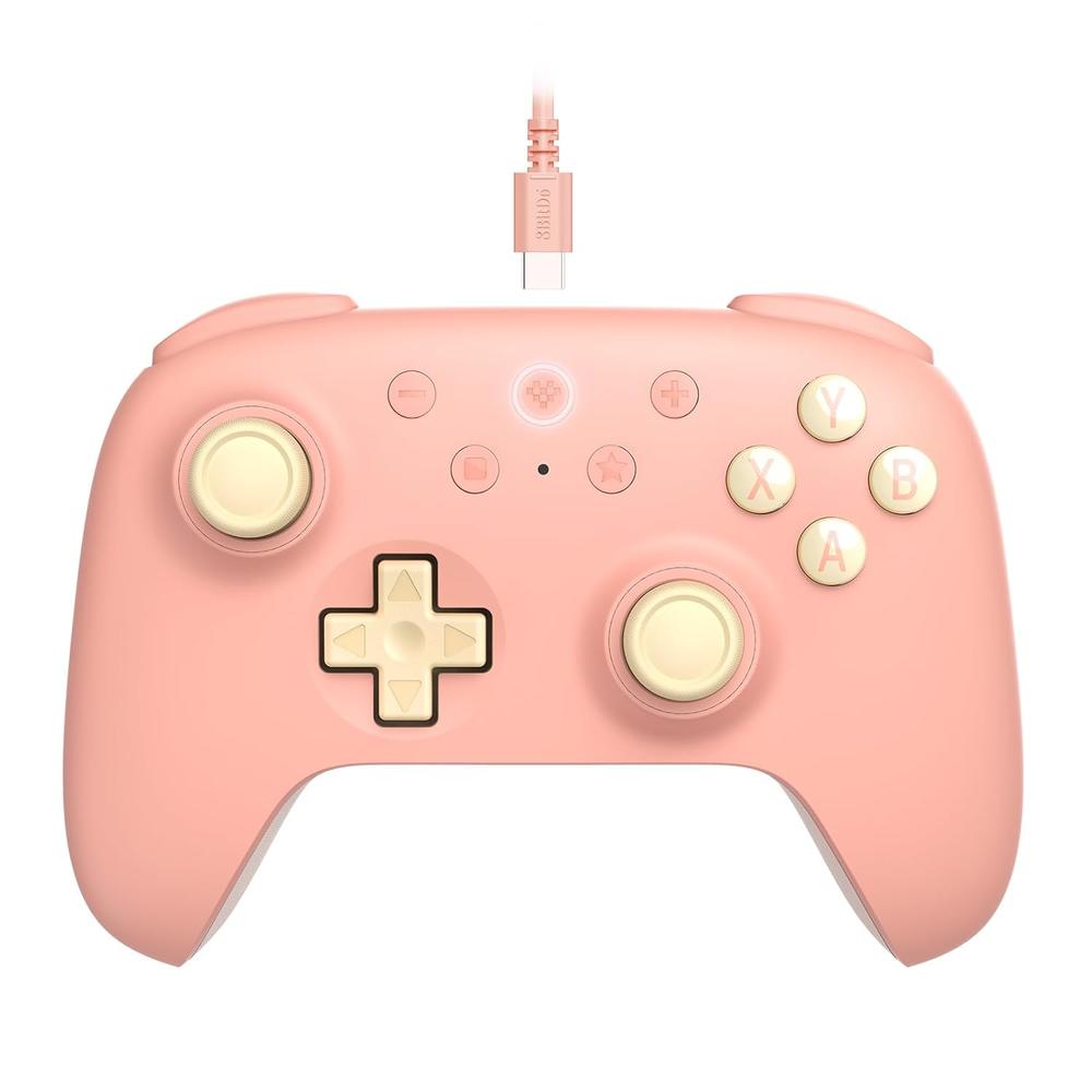 Mando con Cable Ultimate 2C 8BitDo para PC con Windows y Android - Durazno