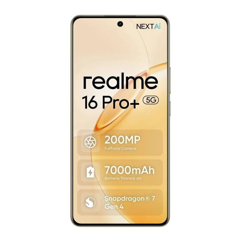 Realme 16 Pro Plus 5G 12Gb Ram 512gb Rom con Mica Hidrogel Registrado Color Dorado