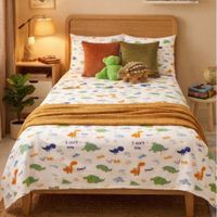 Juego de Sábanas Kids Dino Aventura Algodón Pima 200 Hilos 1.5 plz