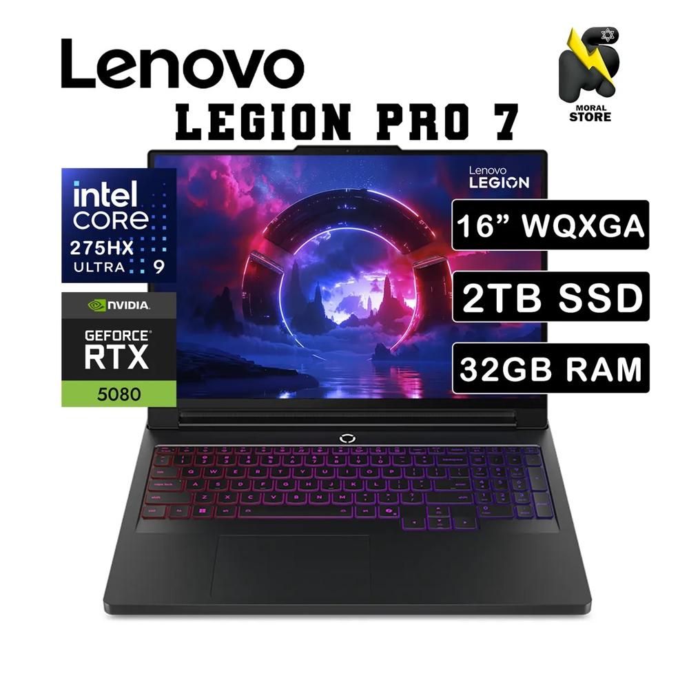 LAPTOP LENOVO LEGION PRO 7  INTEL CORE U9-275HX  32GB   2 TB SSD   RTX 5080   16 WQXGA OLED