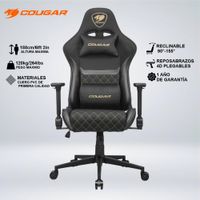 SILLA GAME ARMOR ONE V2 GOLD F TEJIDO RECLINA 155 GRADOS VERSATILIDAD COMFORT RESPALDO ALTO TAPIZADO