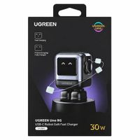 Cargador Ugreen CD359 30W Robot GaN Tipo C Nexode Gris
