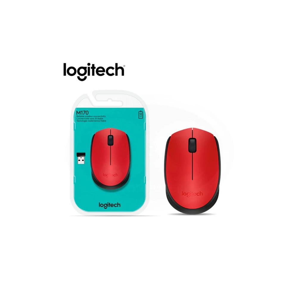 MOUSE LOGITECH M170 WIRELESS RED 910-004941