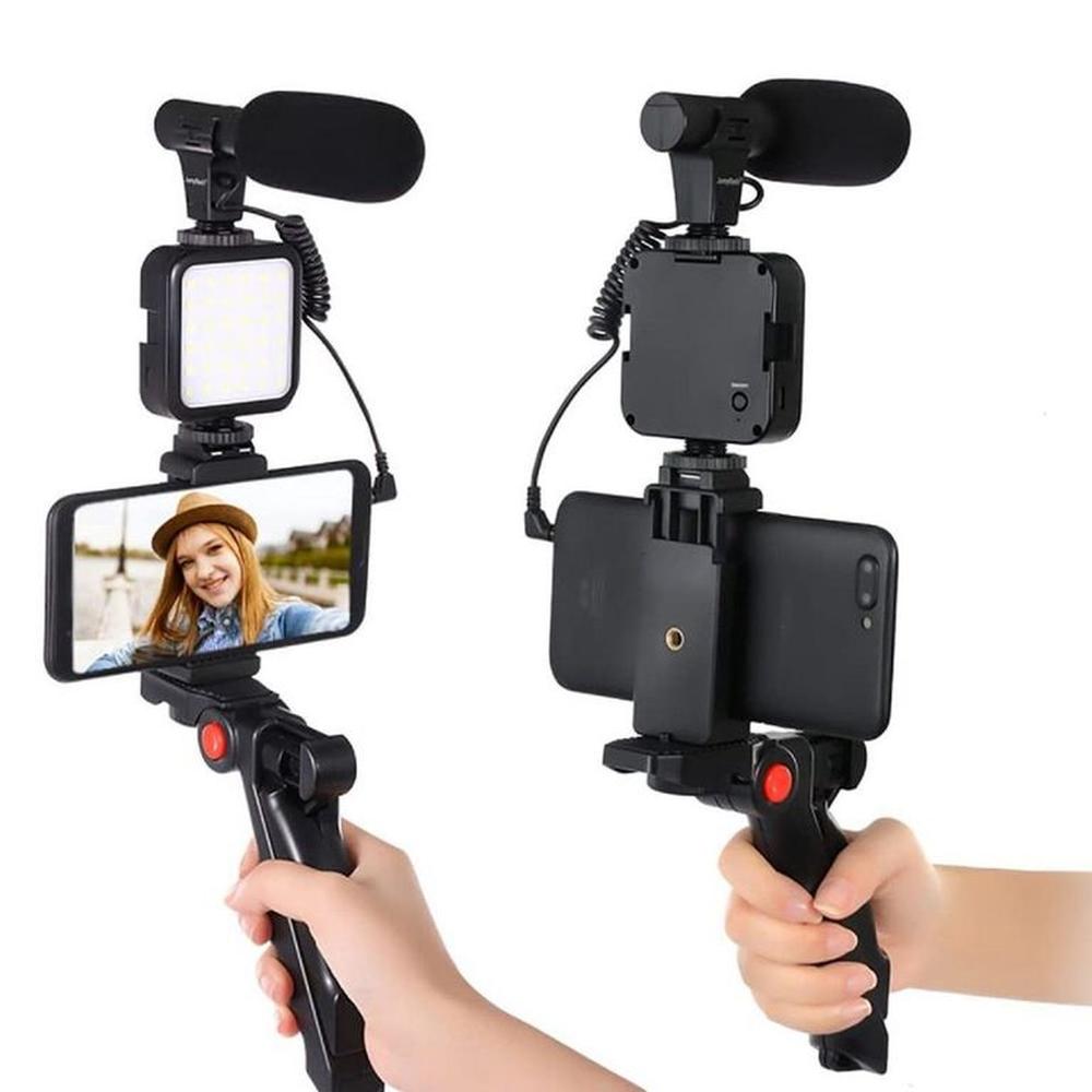 KIT SET DE GRABACIÓN Luz Led MicrófonoTrípode