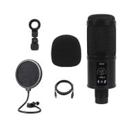 Micrófono Condensador USB BM-65 StreamingEstudio  Soporte de Brazo