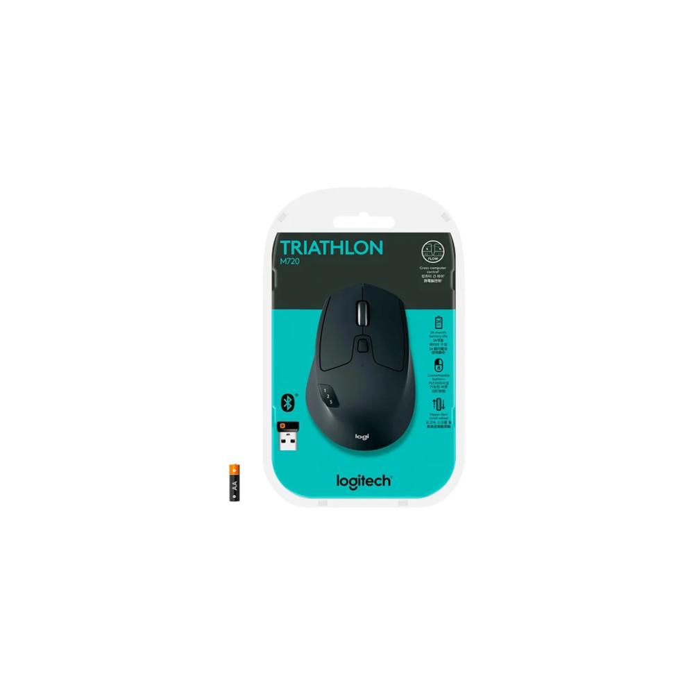 MOUSE LOGITECH M720 WIRELESS TRIATHLON BLACK 910-004790