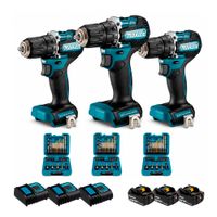 Taladro Percutor Makita DHP487SF 18V Brushless y Brocas