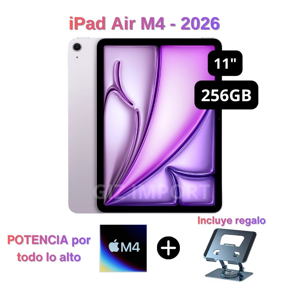 Combo iPad Air de 11'' Chip M4 WiFi 256GB Purple - Incluye de regalo un Soporte ajustable