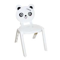 Silla Sillita Banco Infantil Para Niños Niñas Blanca Panda