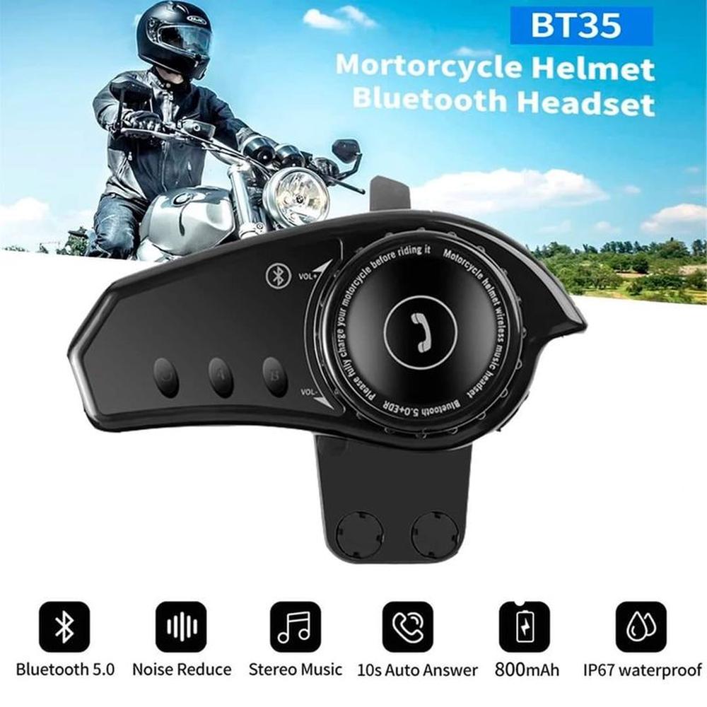 Audífonos BT35 Luces RGB  Tipo C bluetooth para casco de Moto