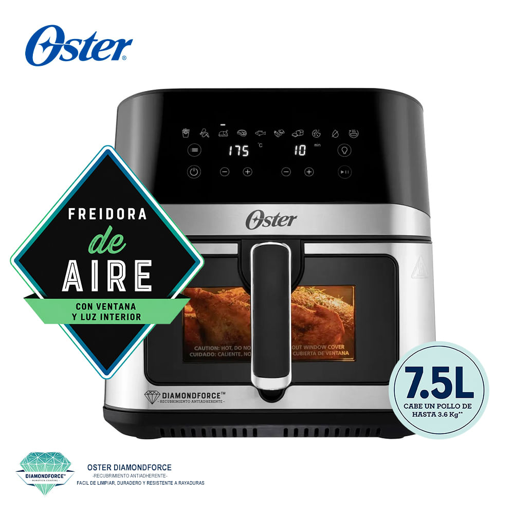 Freidora de aire Digital Oster CKSTAF75WDSSDF 7.5 Litros