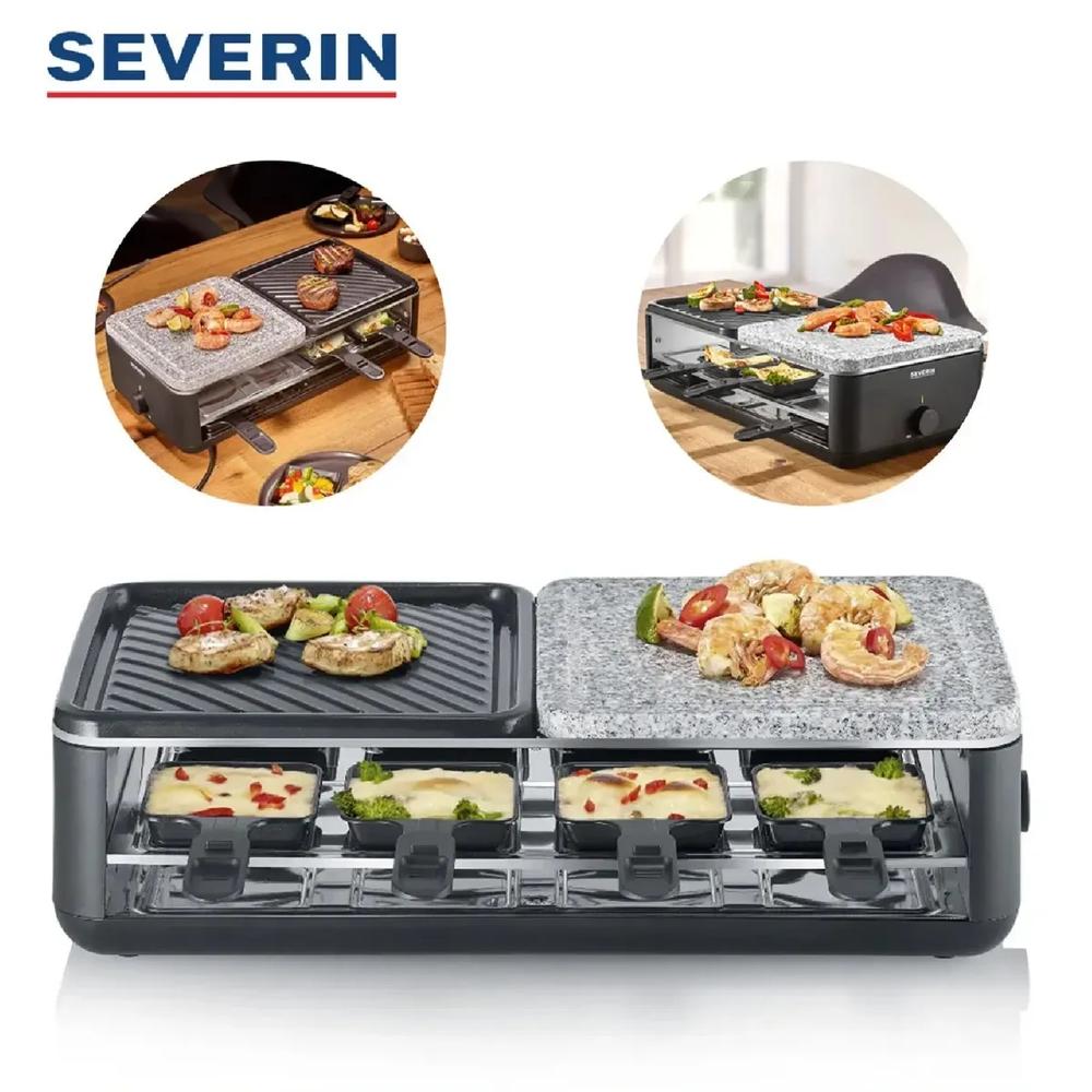 Parrilla Raclette SEVERIN RG 2366 con Piedra Natural y Placa Cerámica
