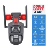 Cámara Q8 Seguridad Doble Lente con Bocina Alarma 4MP IP Wifi