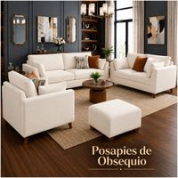Juego de Sala Allpa Blanco 321 Posapies de Obsequio