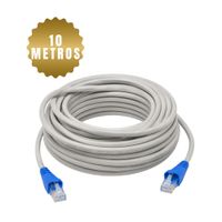 Cable De Red Internet Ethernet Rj45 Cat-5E de 10 Metros Gris