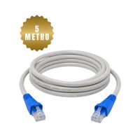 Cable De Red Internet Ethernet Rj45 Cat-5E de 5 Metros Gris