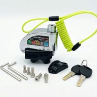 Candado de Disco con Alarma para Moto en Negro