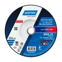 Disco de Corte Norton BNA 32 7' para Acero Inoxidable