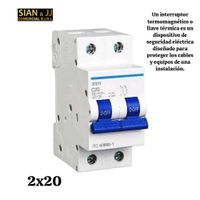 INTERRUPTOR TERMOMAGNETICO  2X20AMP 220V - 415V MARCA CELUX